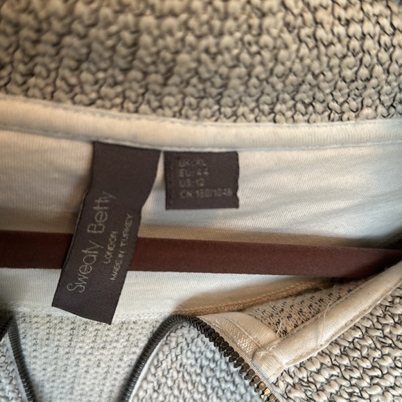 Sweaty Betty Restful Boucle 1/2 Zip sweatshirt Womens 12 Workout cowl neck Warm - Picture 11 of 14